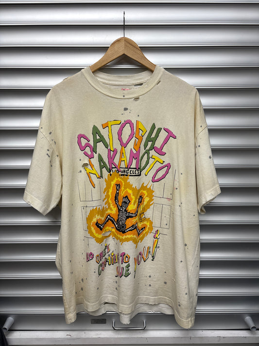 Satoshi Nakamoto Skeleton Flame Tee - M **