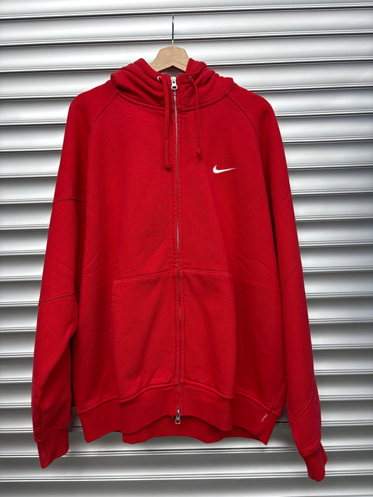 Supreme Nike Red Hooded Zip Up - XL