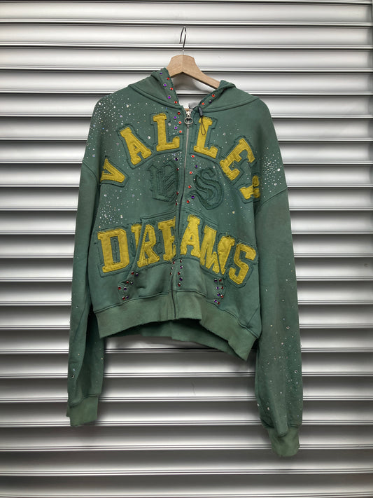 Vale Yellow Green Zip Up - Small