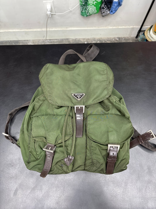 Vintage Prada Green Mini Bookbag
