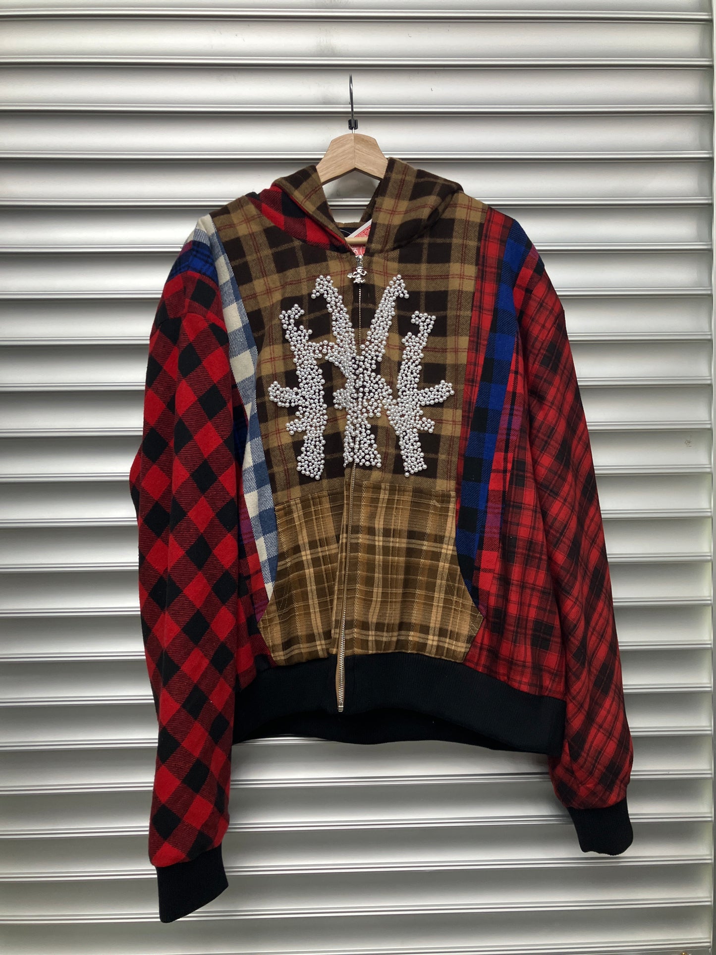 Stolen Arts Pearl Plaid Zip Up - L