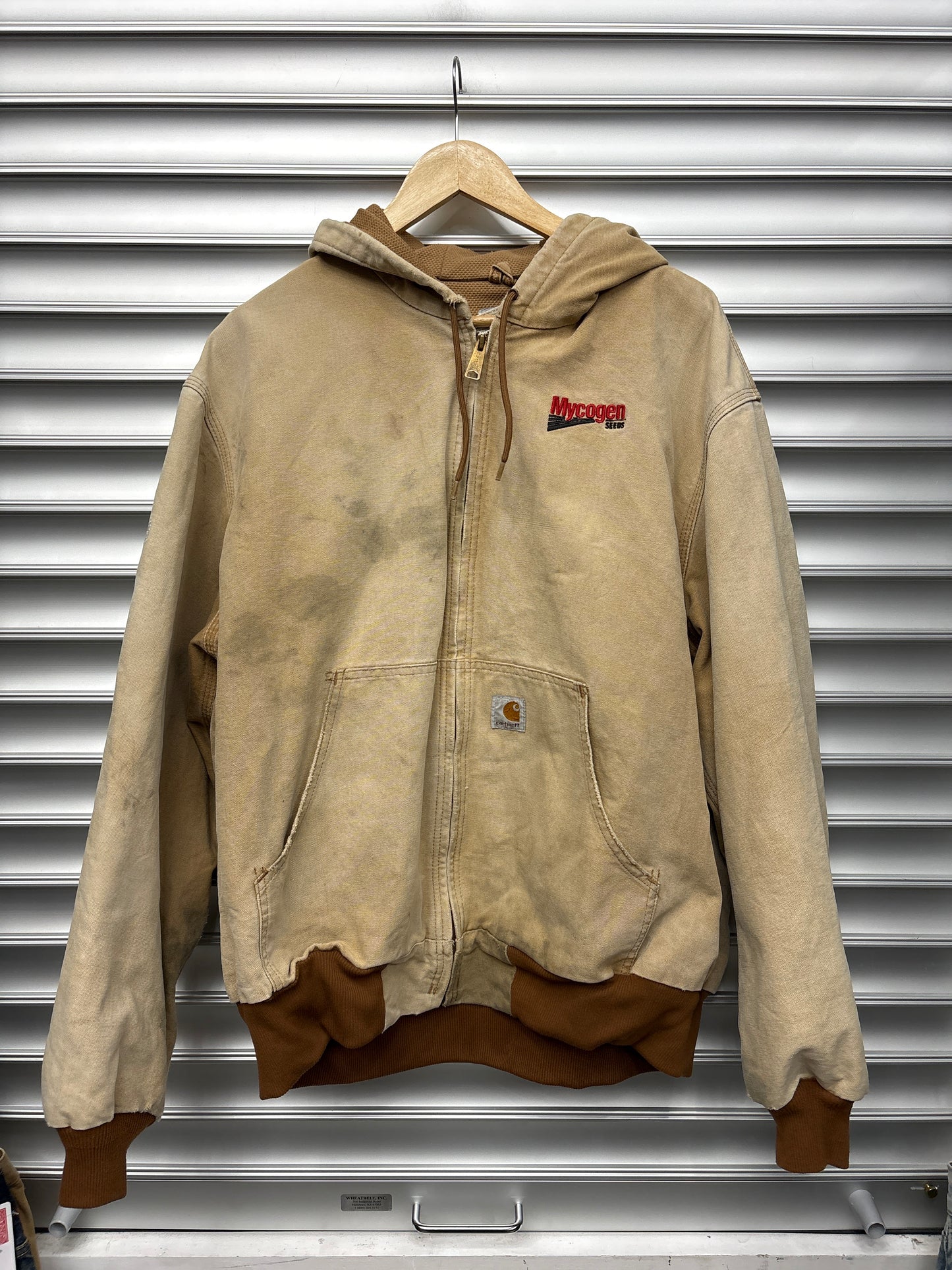 Vintage Tan Carhartt Hooded Jacket - L