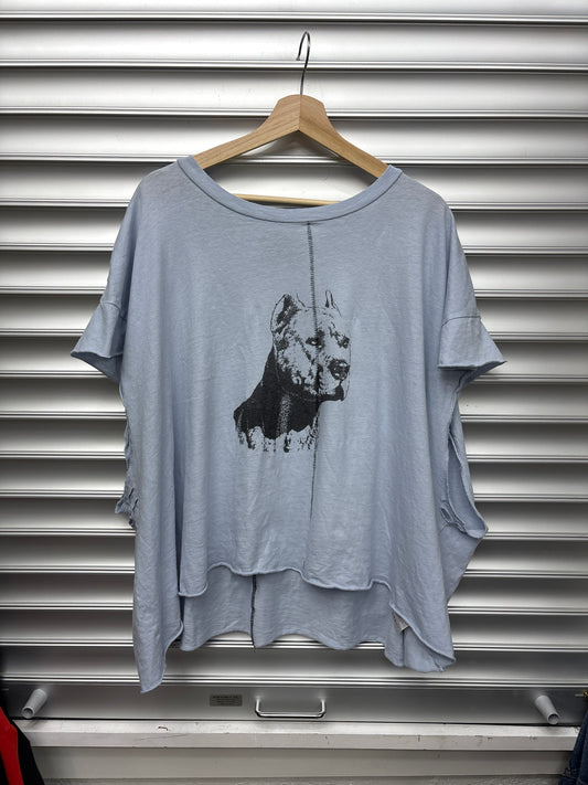 ERD Lightblue Oitbull Cutoff Shirt - XL**