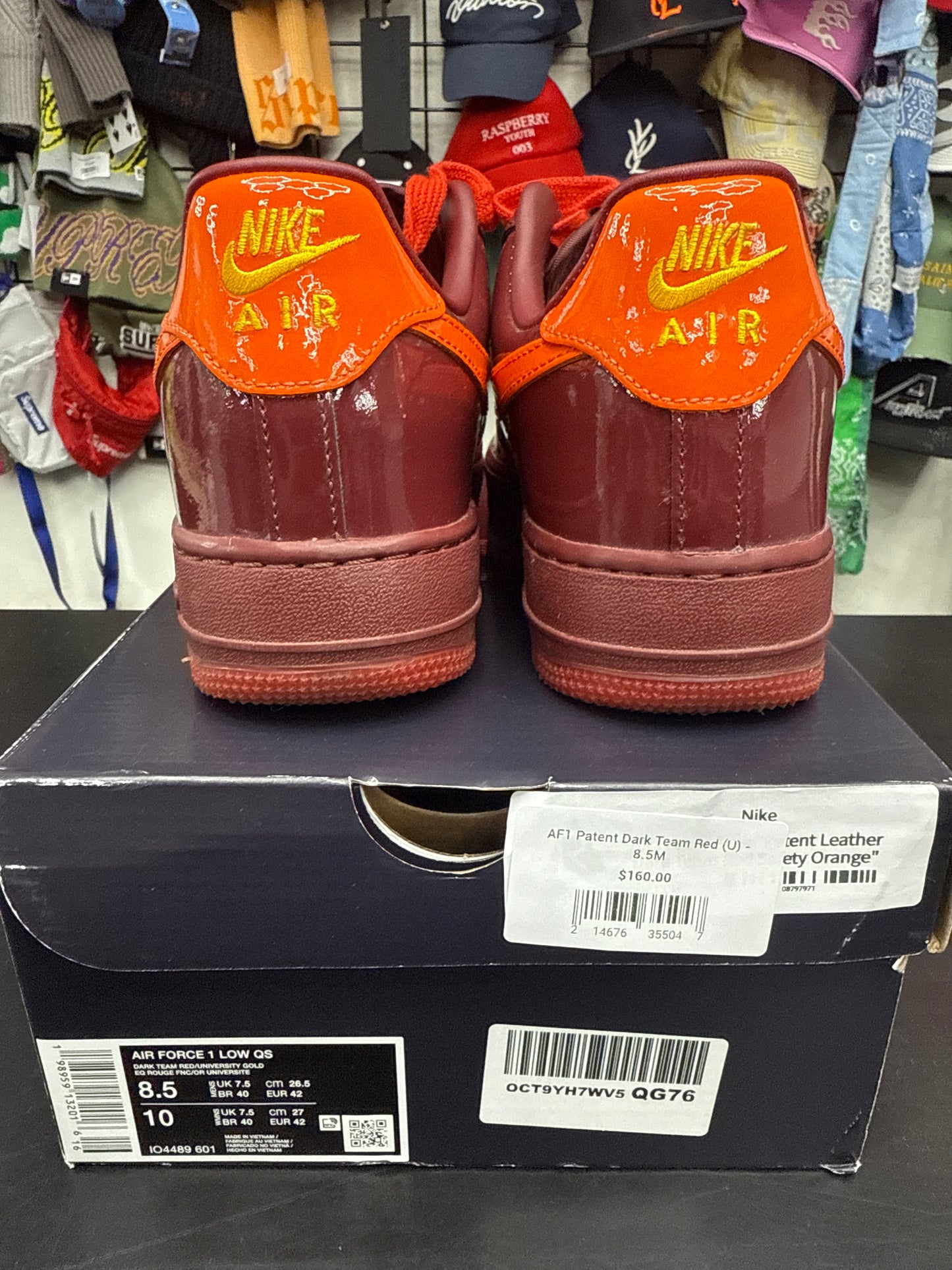 AF1 Patent Dark Team Red (U) - 8.5M