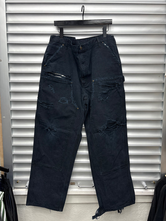 Vintage Carhartt Navy Double Knee - 40x32**