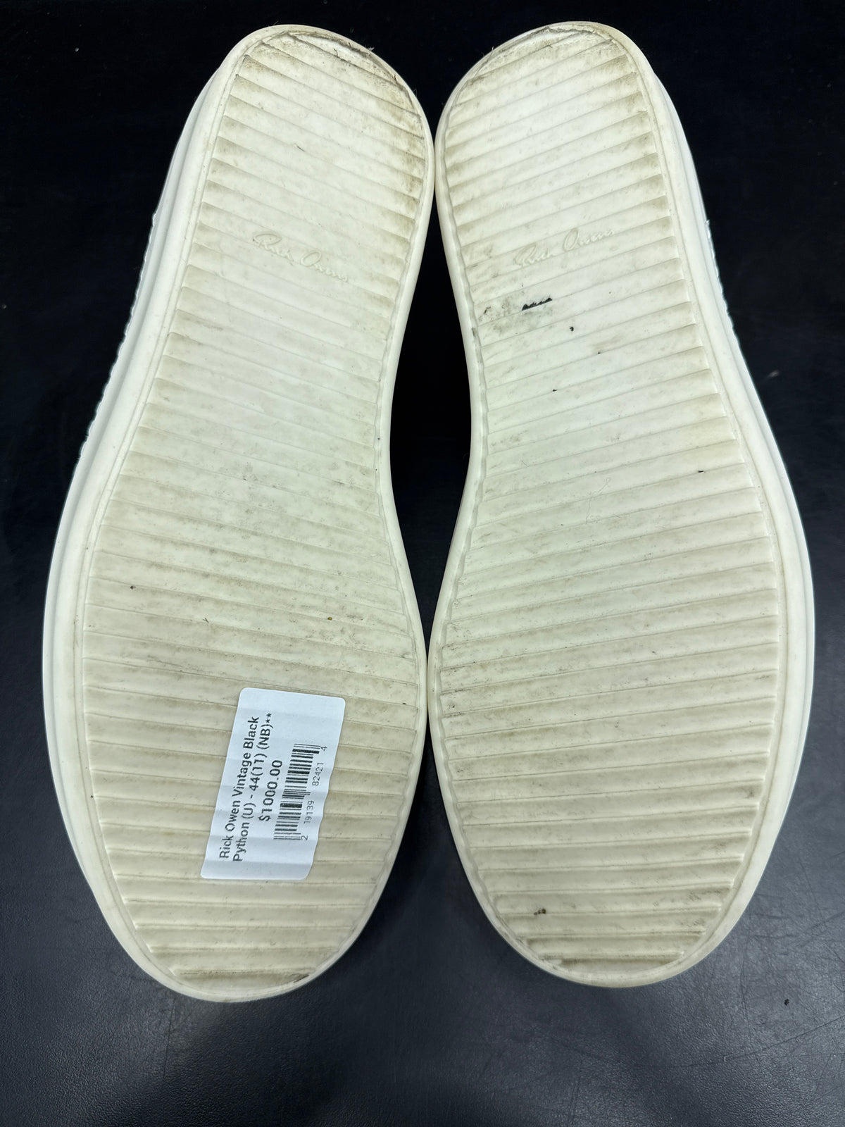Rick Owen Vintage Black Python (U) - 44(11) (NB)**