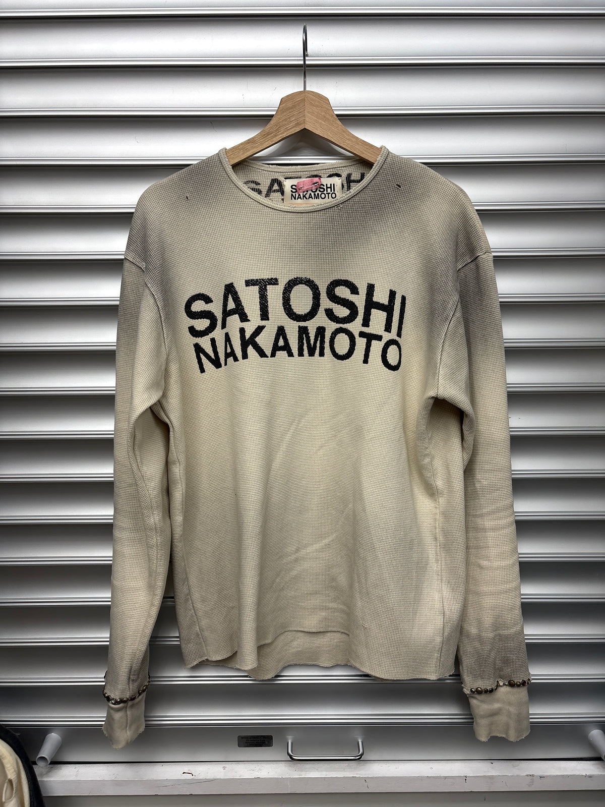 Satoshi Nakamoto White Thermal Long Sleeve - M **