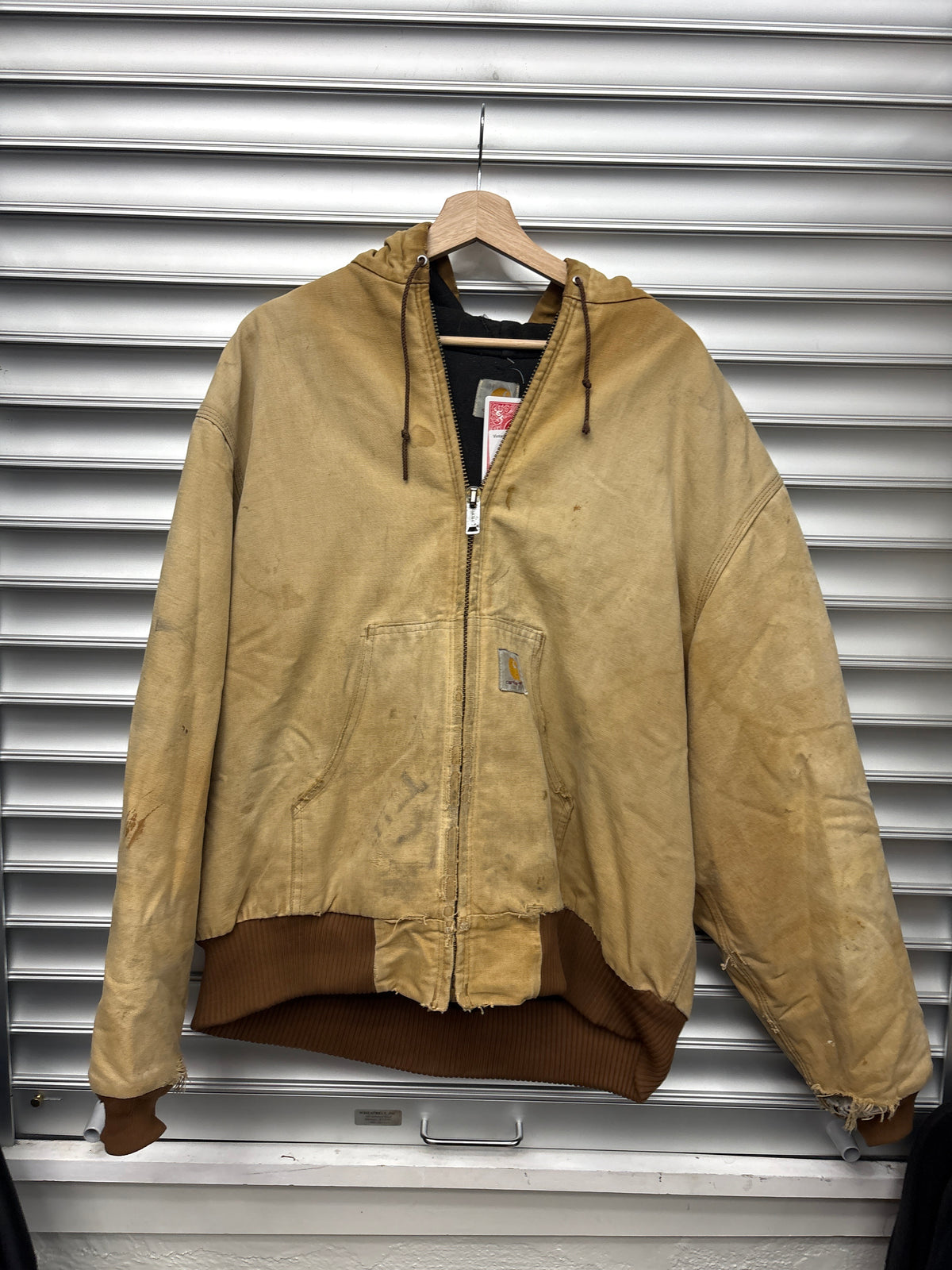 Vintage Tan Carhartt Hooded Jacket - XL**