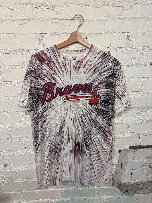 Vintage Braves Splatter Tee - L