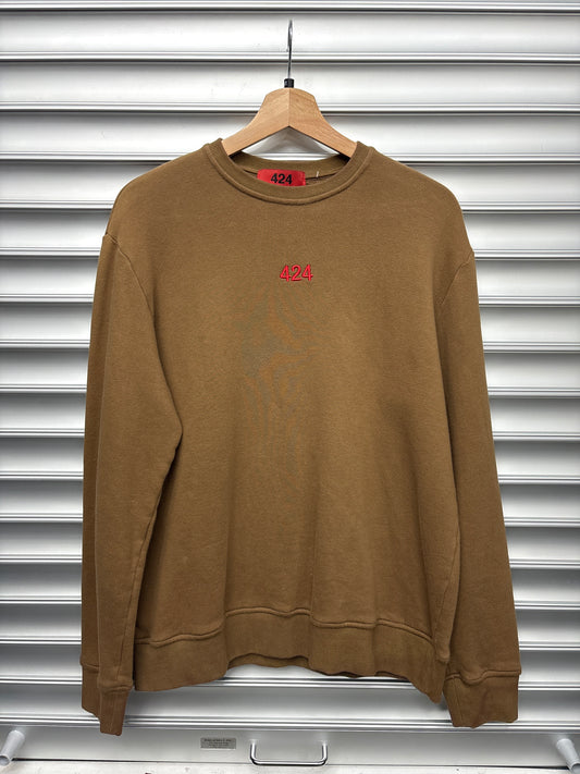 424 Brown Red Sweater - M**