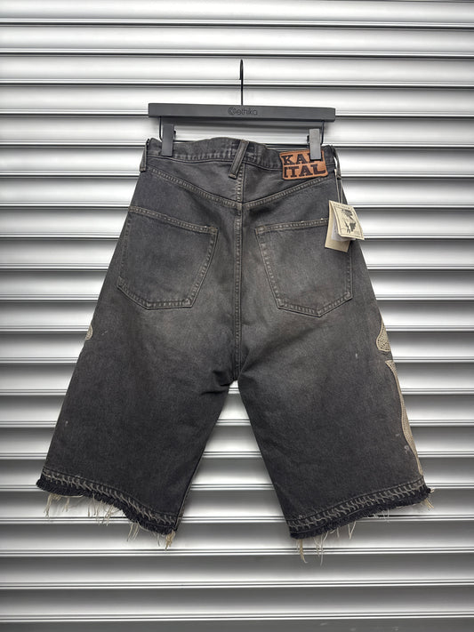Brand New Kapital Dark Wash Bone Shorts - 32