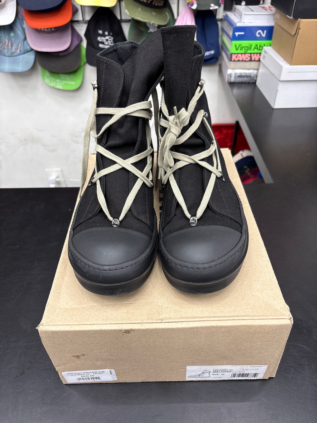Rick Owen DRKSHDW High Hexa Black (U) - 43(10)**