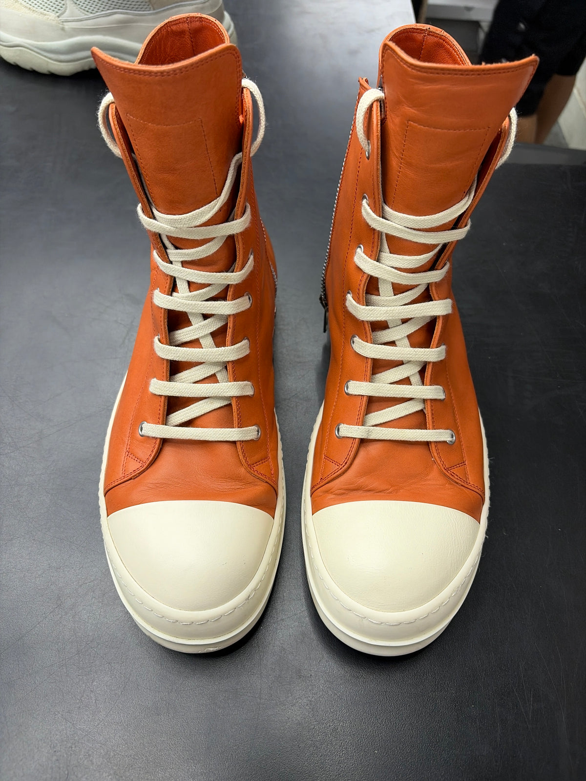 Rick Owen High Orange Leather (U) - 46(13) (NB)**