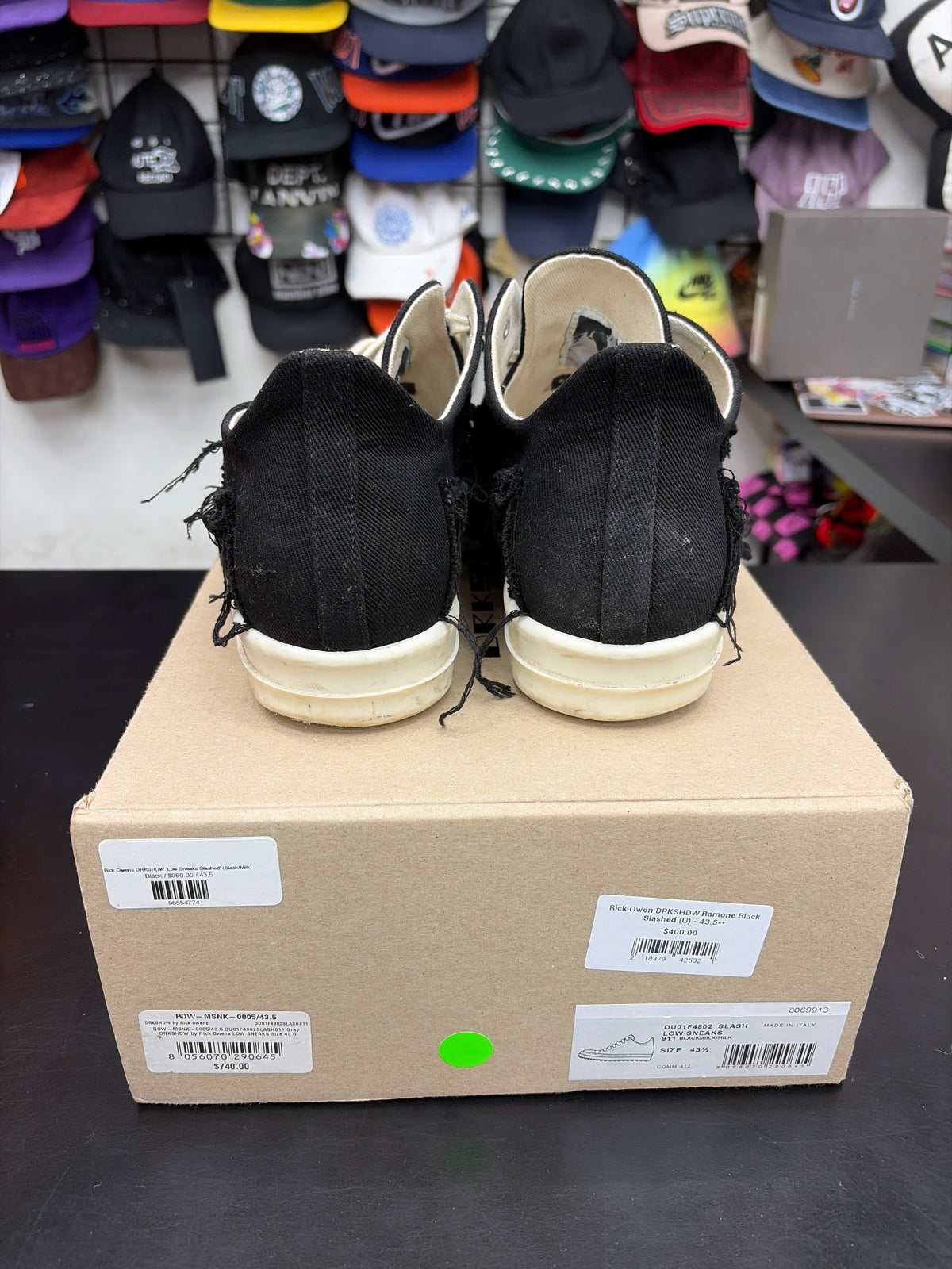 Rick Owen DRKSHDW Ramone Black Slashed (U) - 43.5**