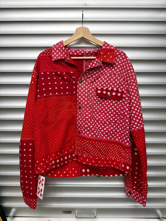 Kapital Red Reversible Fleece Button Up - 5**
