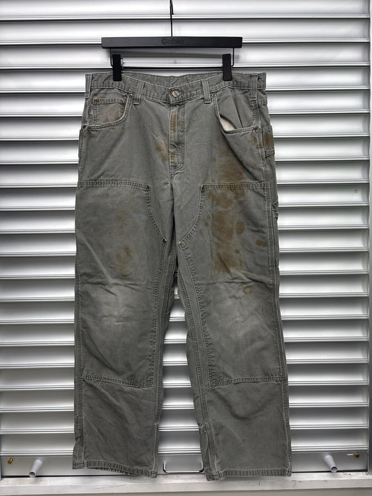 Vintage Carhartt Grey Distressed Pants - 38