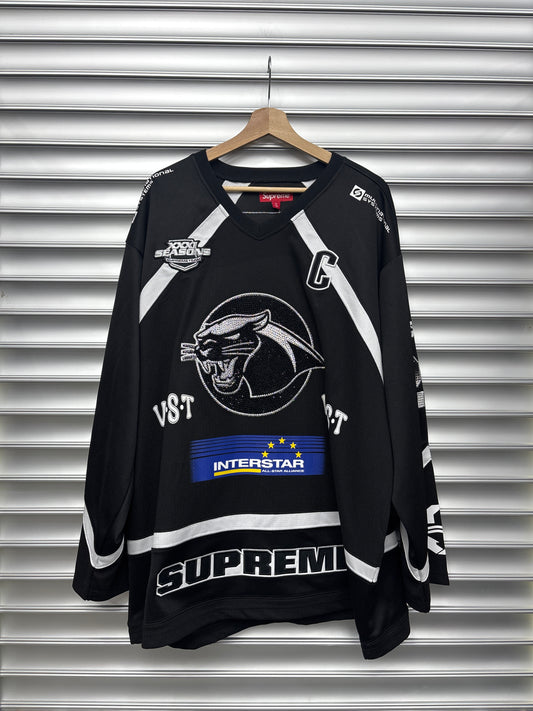 Supreme Panthers Rhinestone Long Sleeve Jersey - XL