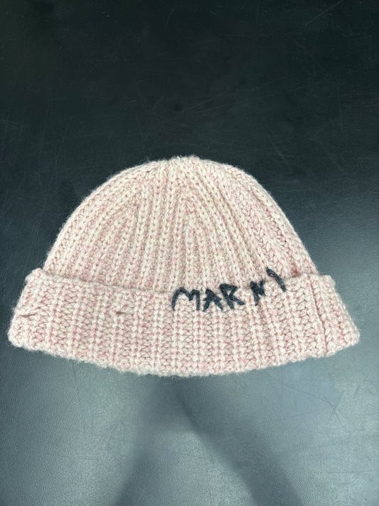 Marni Pink Grey Stich Beanie