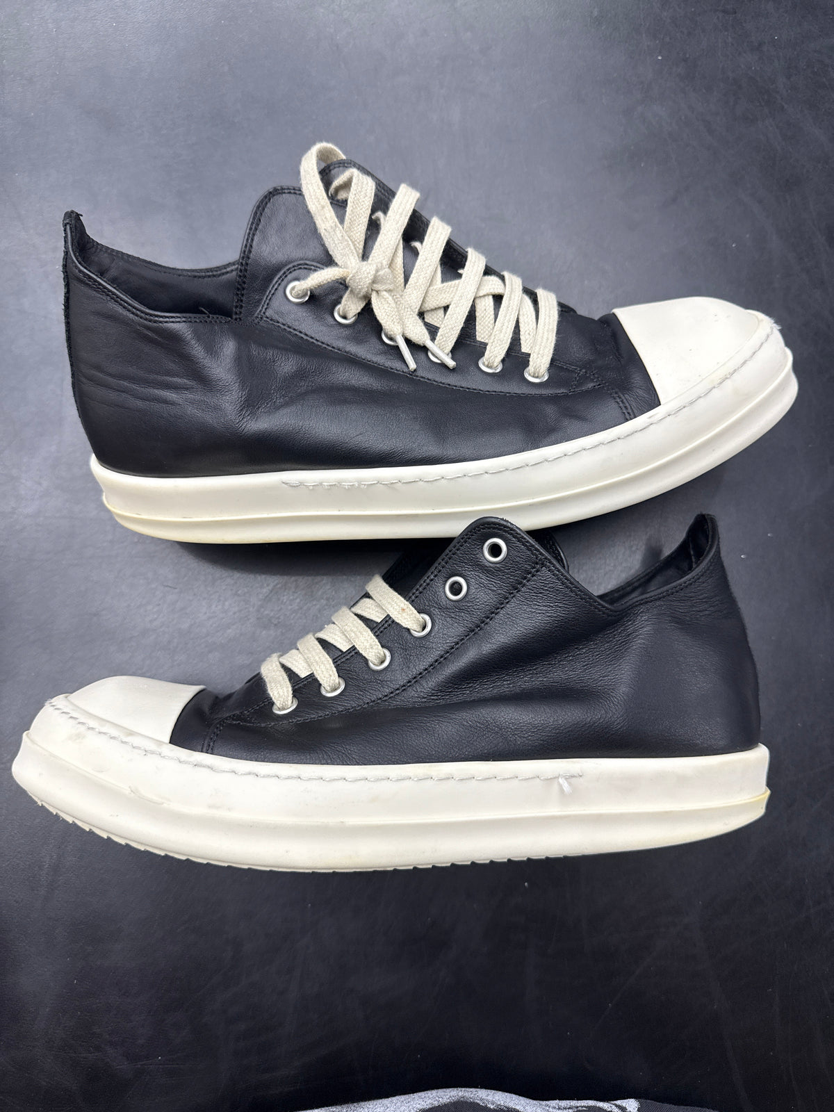 Rick Owen Ramone Black Leather (U) - 42(9) (NB)**