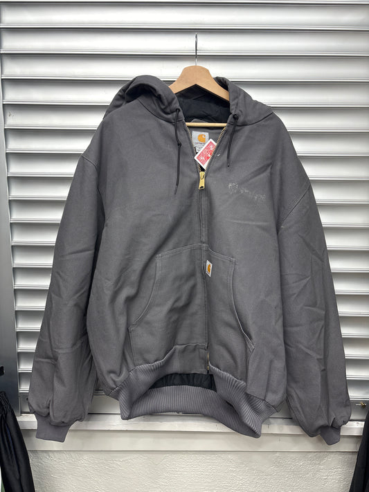Vintage Grey Carhartt Hooded Jacket - XL**