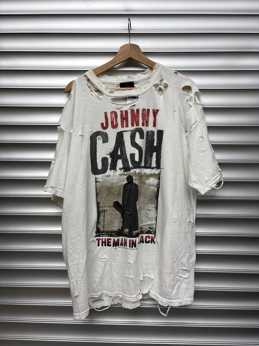 Vintage Johnny Cash Distressed Tee - 2XL
