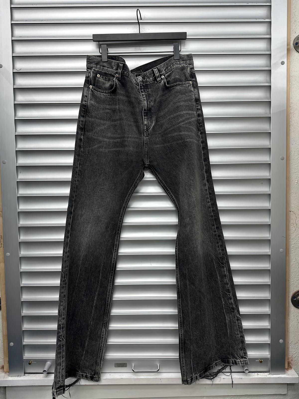 Balenciaga Charcoal Flare Denim - 36**