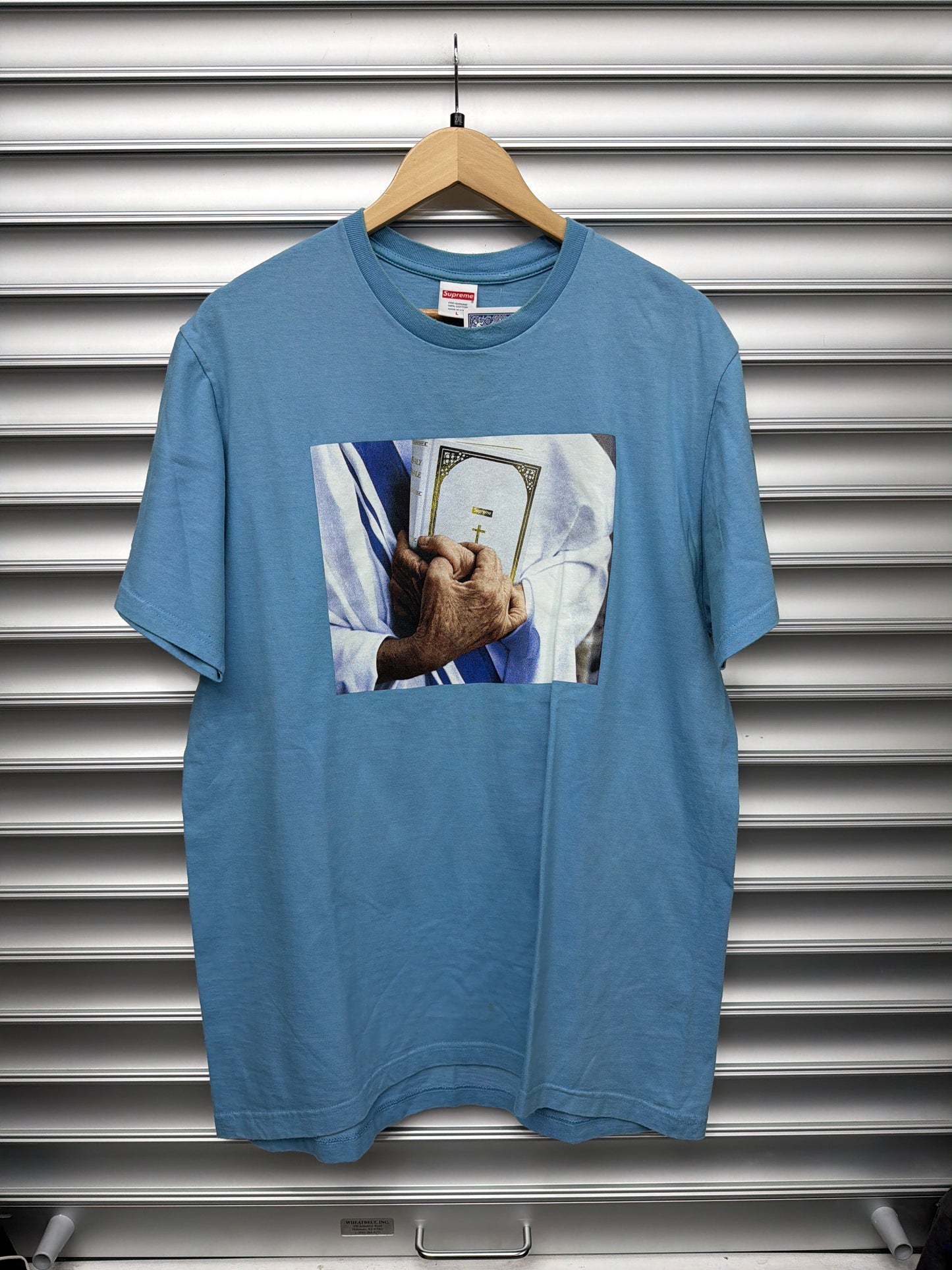 Supreme Holy Bible Blue Tee - L **