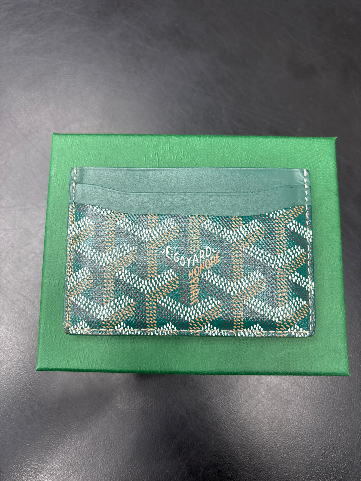 Green Goyard Card Holder**