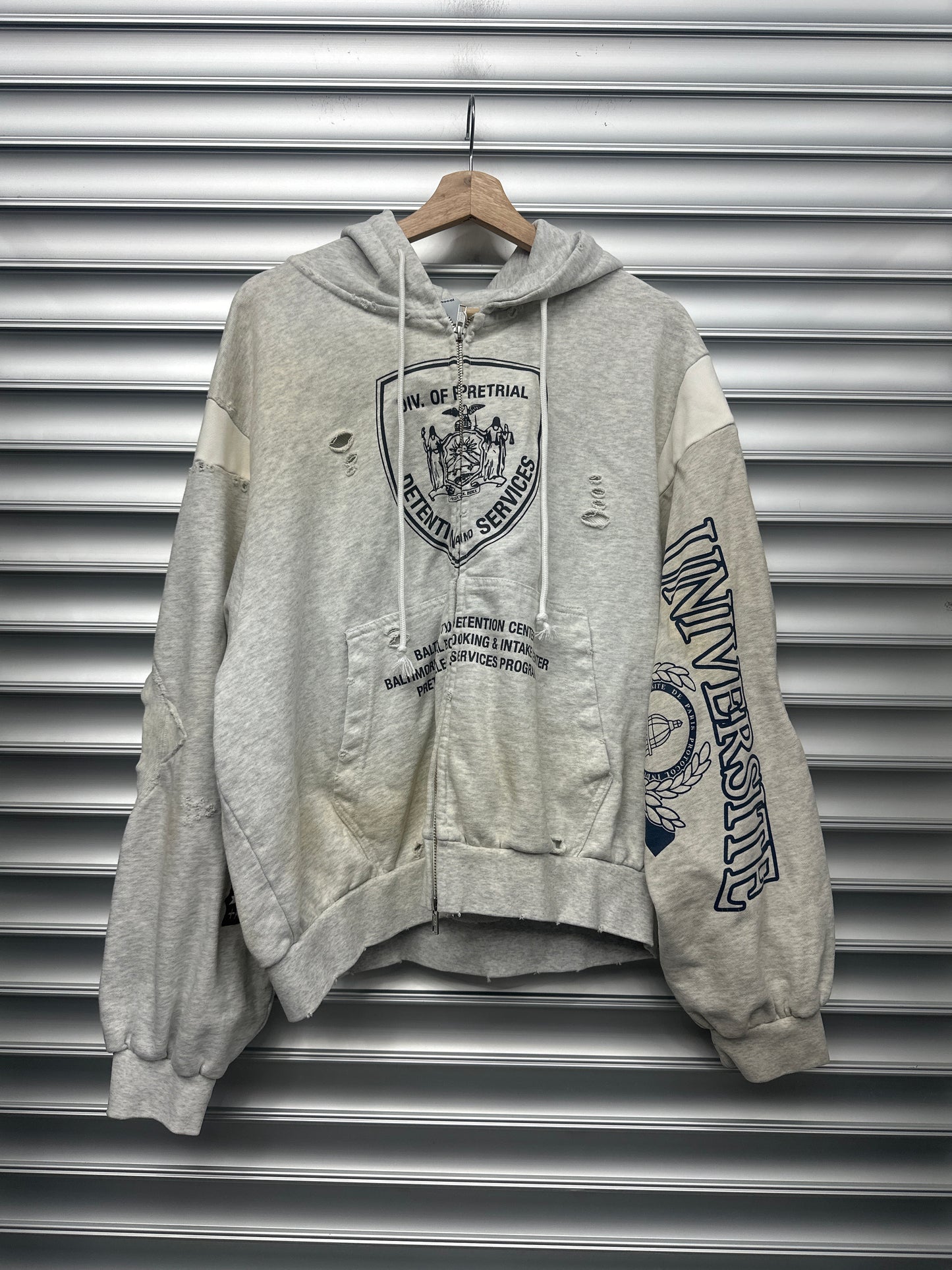 Protocol Index Reconstructed Zip Up Hoodie - 1