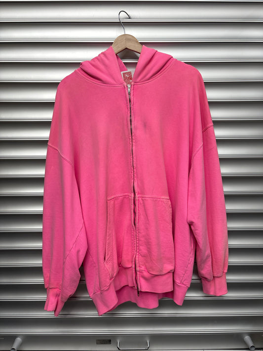 Balenciaga Pink Zip Up Hoodie - L**