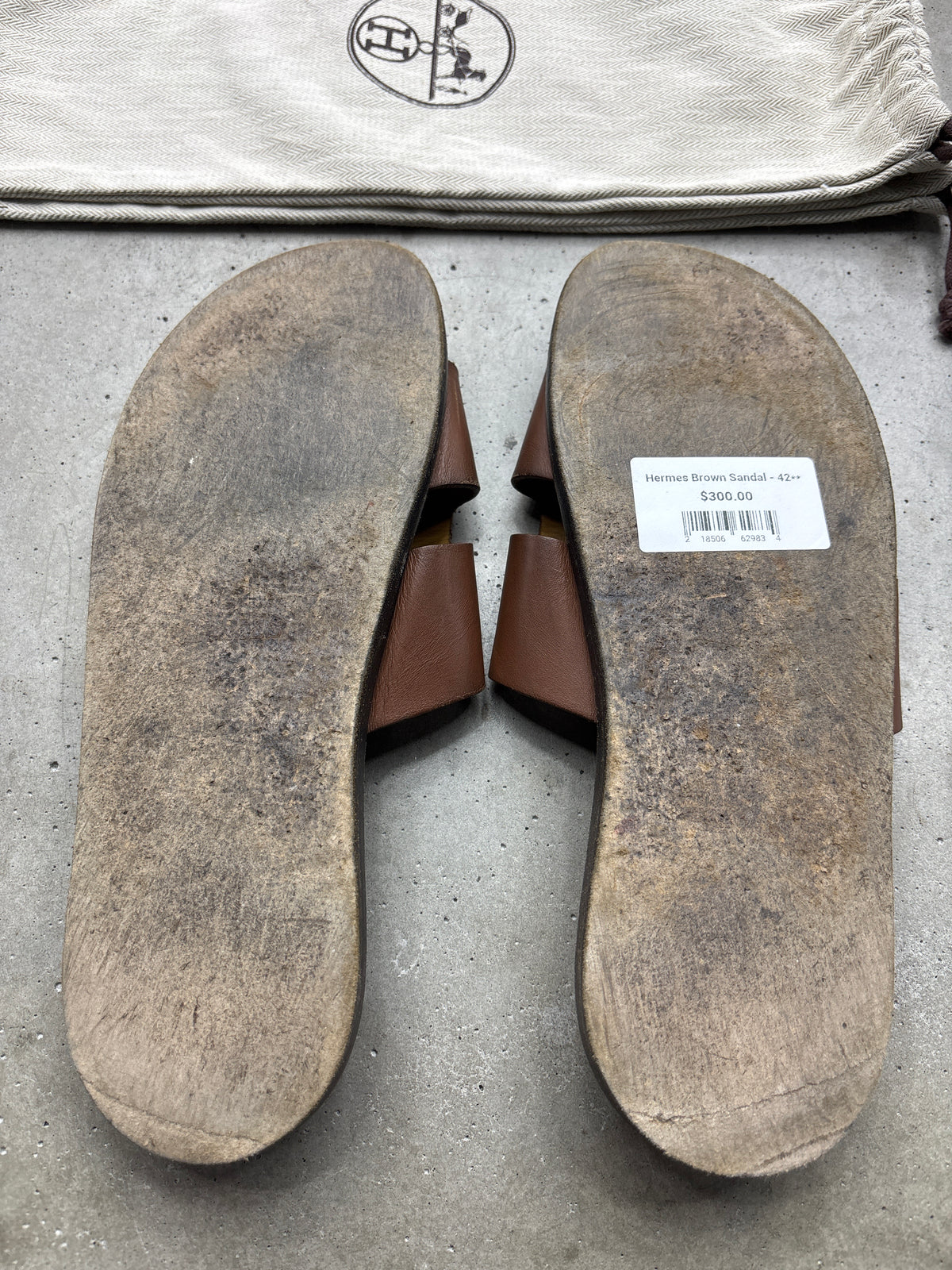 Hermes Brown Sandal - 42**