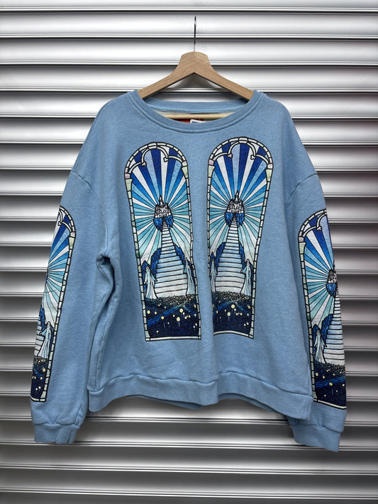 Who Decides War Blue Sweater - M