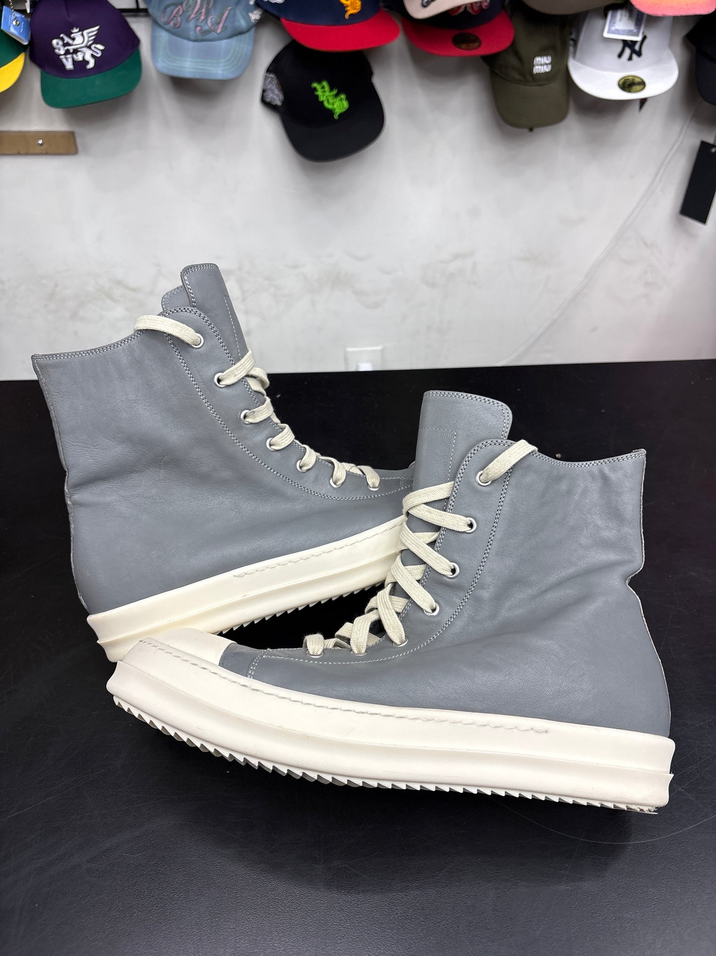 Rick Owen Ramone High Euca Leather (U) - 44(11) (NB)