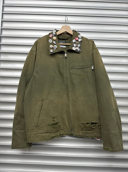 ERD Green Button Work Jacket - XXL**