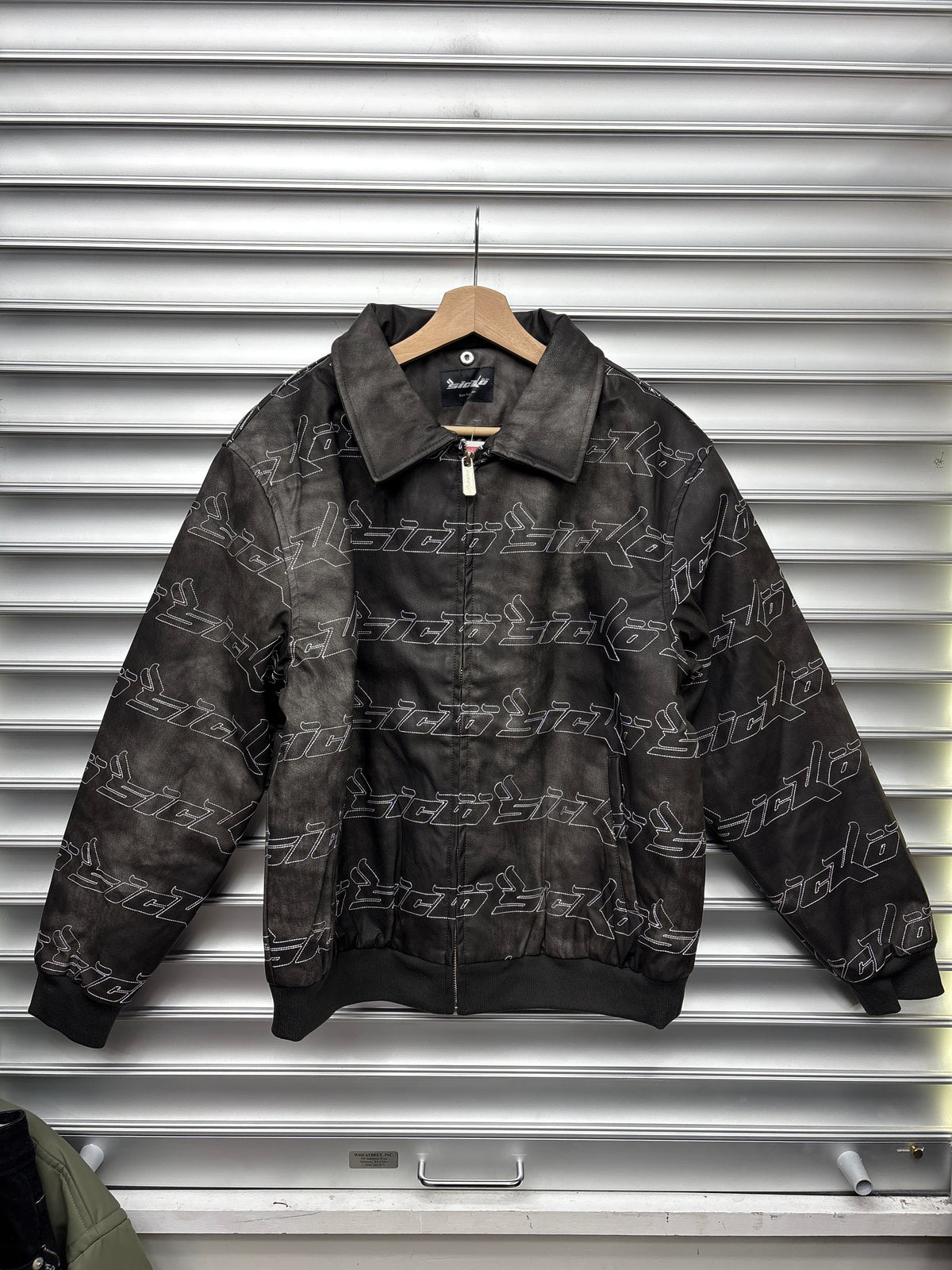 Sicko Contrast Leather Jacket - M **