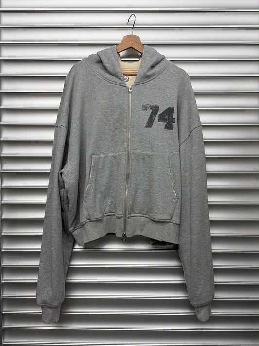 74 Grey Thermal Zip Up - S**