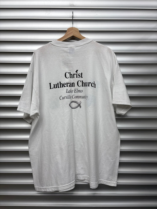 Vintage WWJD White Tee - XL**