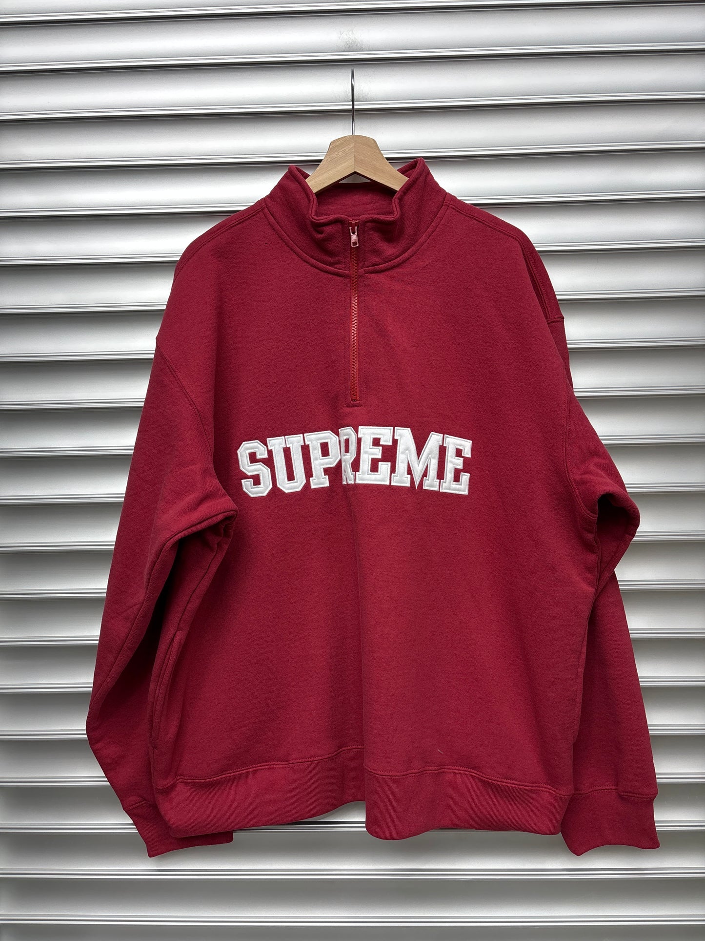 Supreme Maroon Quarter Zip - XL