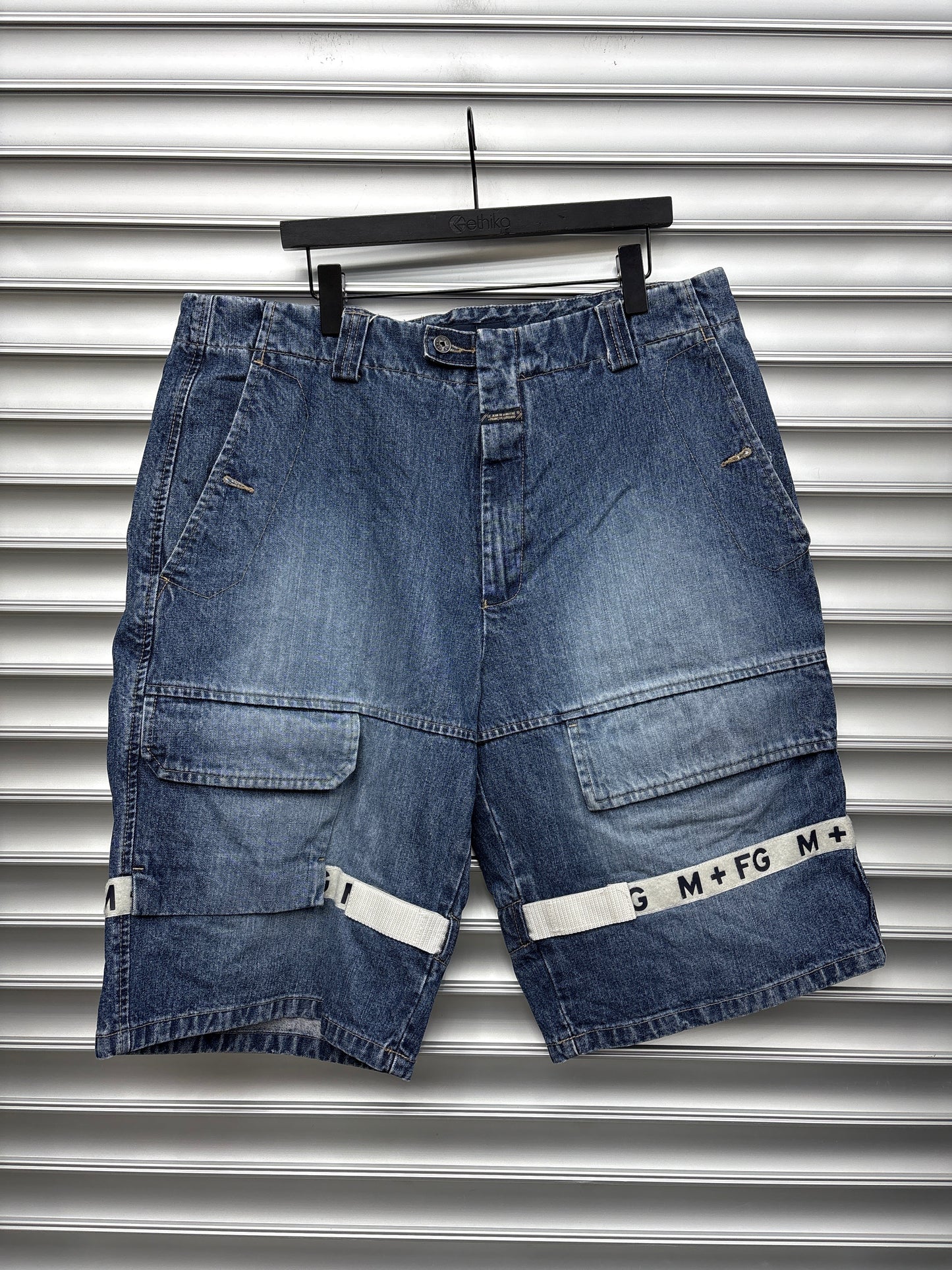 Vintage Girbaud Navy Stripe Shorts - 40