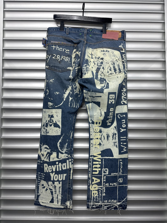 Better With Age Printed Denim - 36**