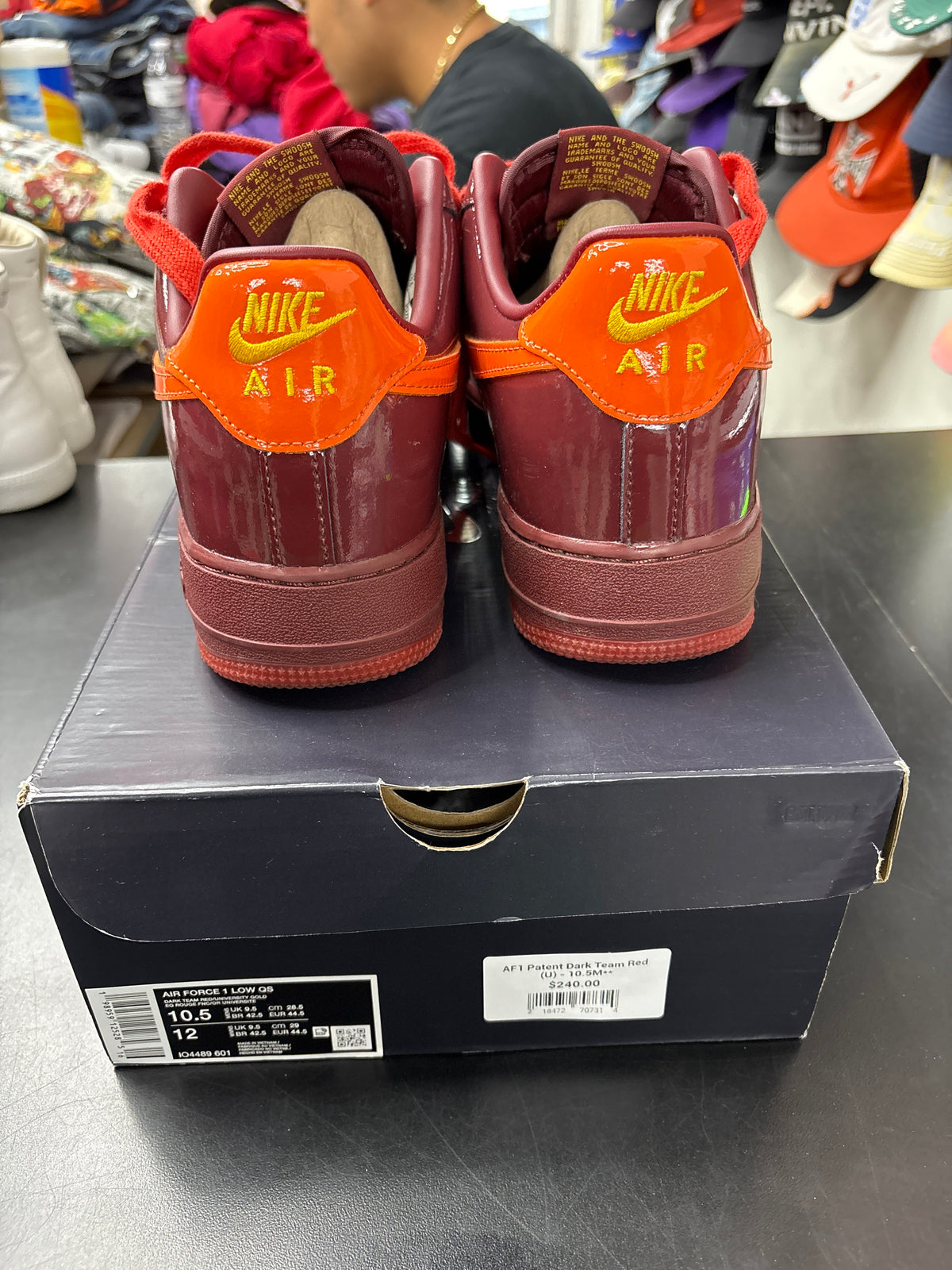 AF1 Patent Dark Team Red (U) - 10.5M **