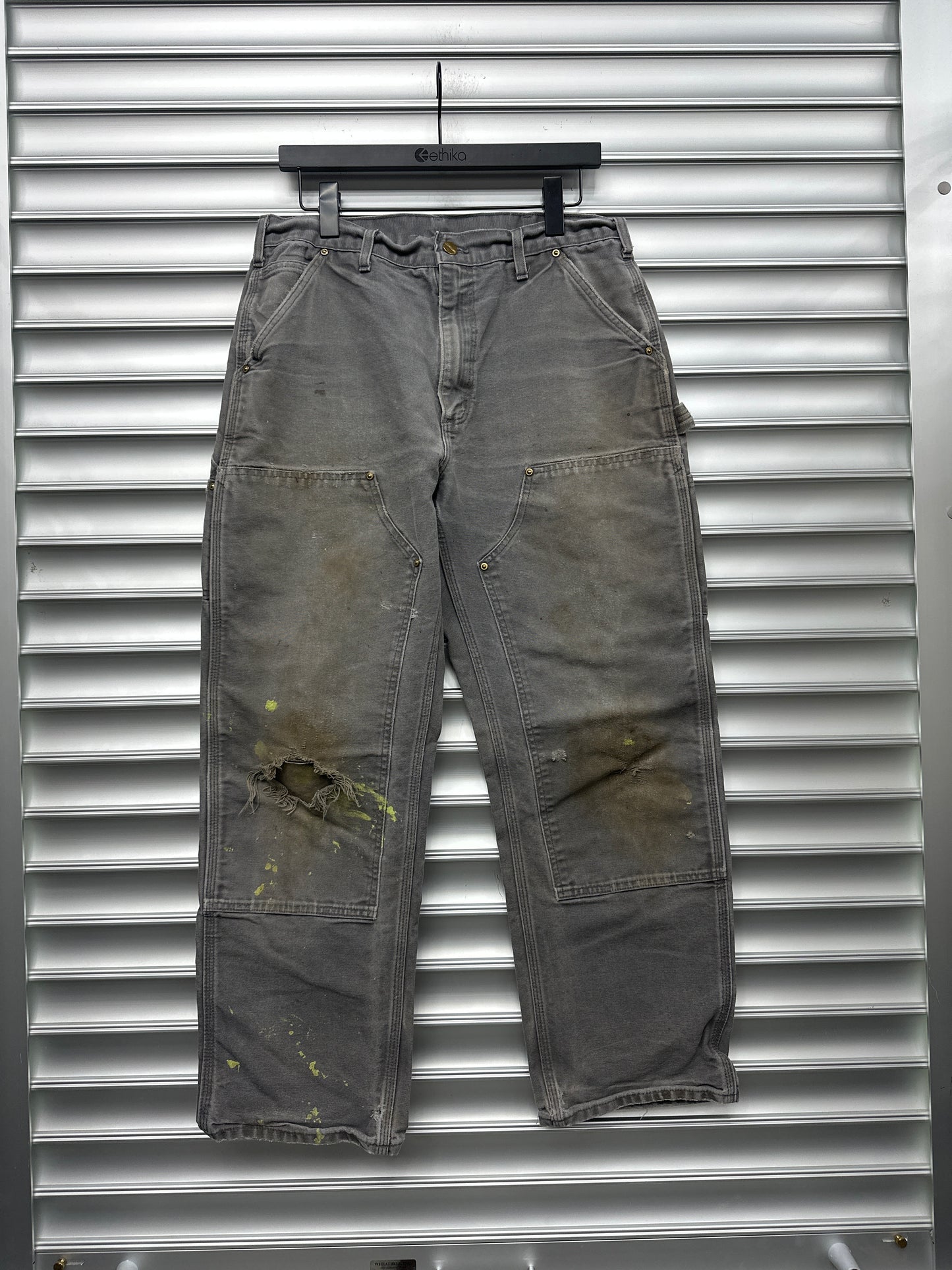 Vintage Grey Carhartt Double Knees - 34