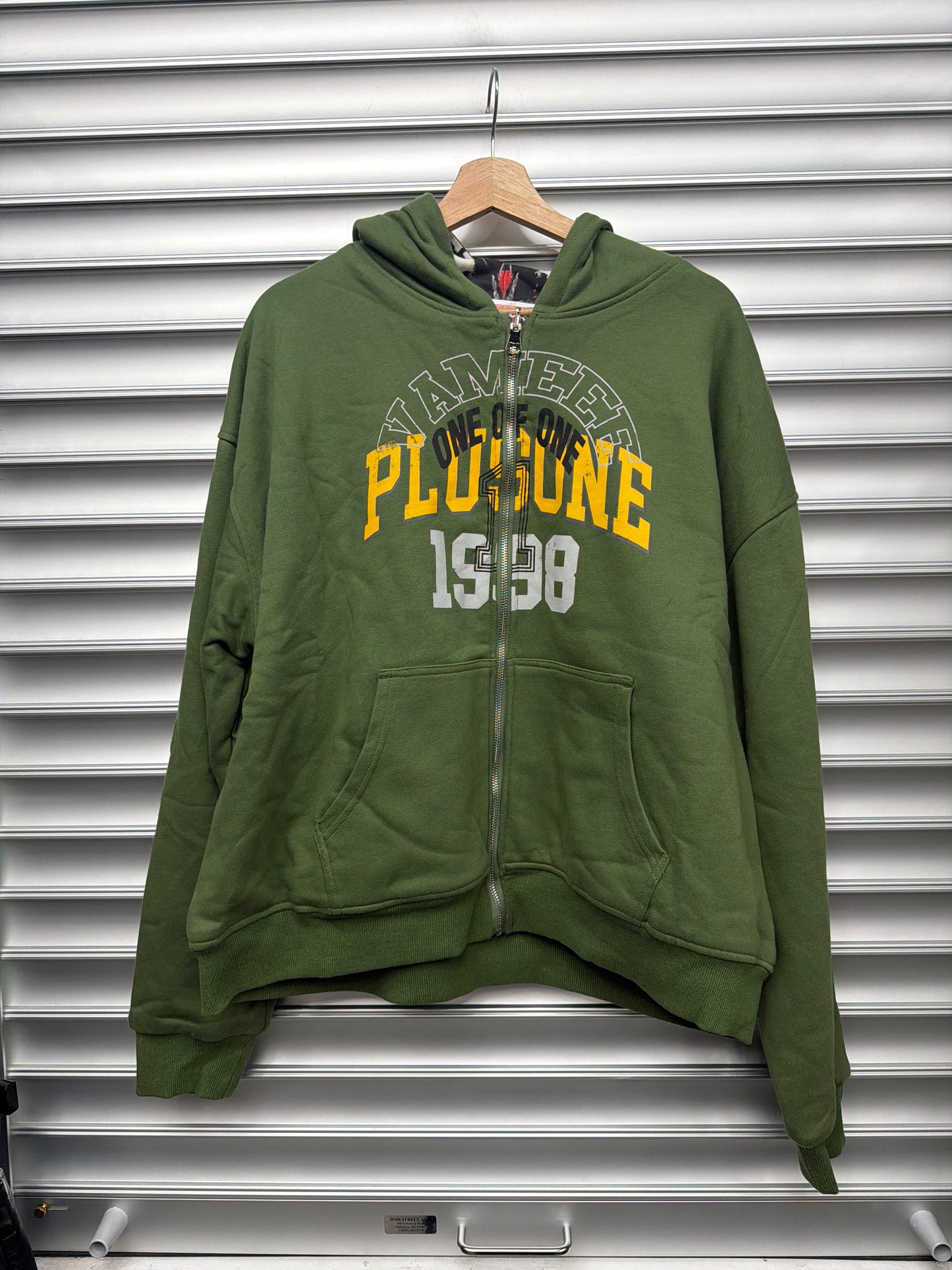Plus One Green Zip Up - L