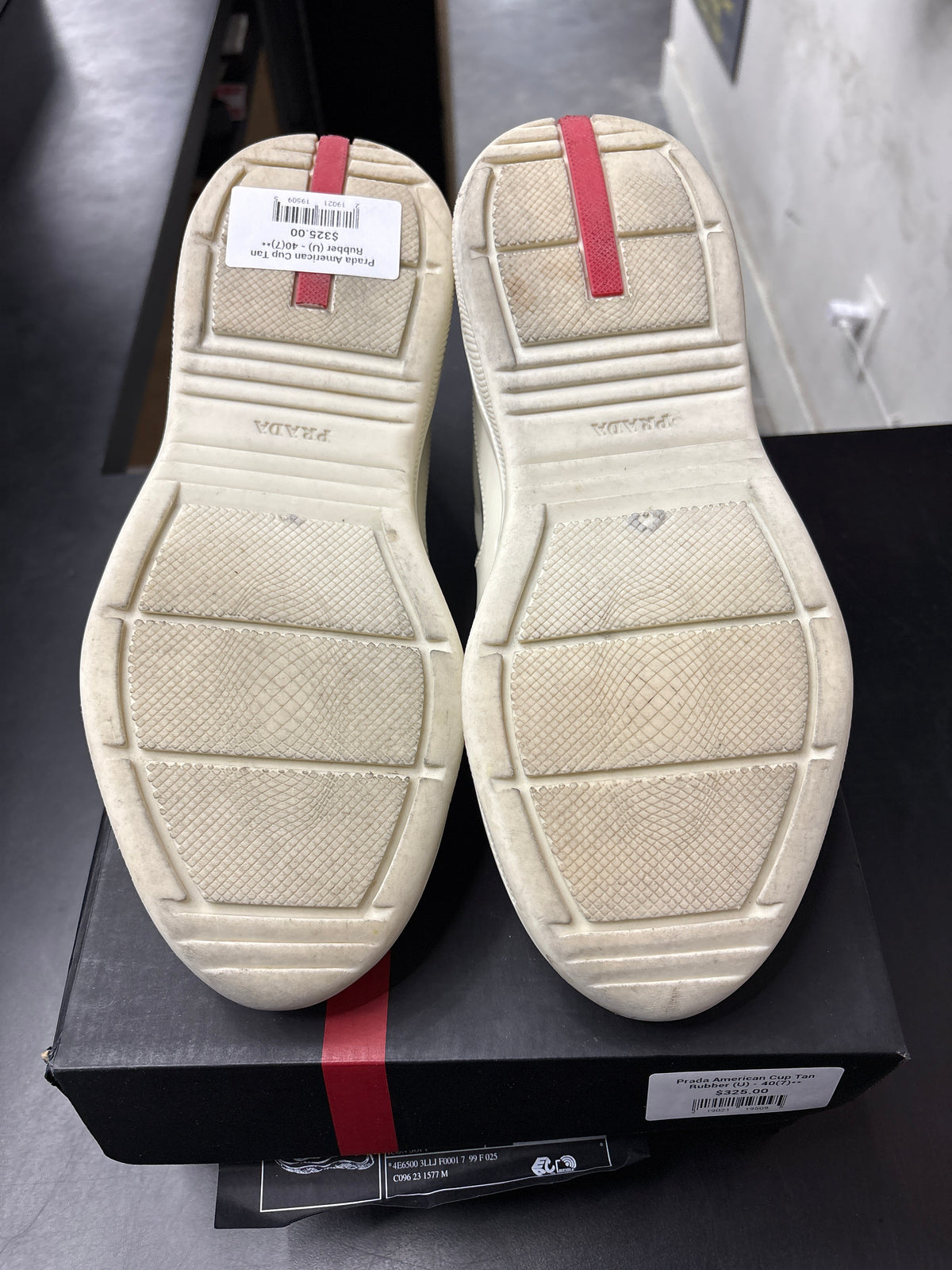 Prada American Cup Tan Rubber (U) - 40(7)**