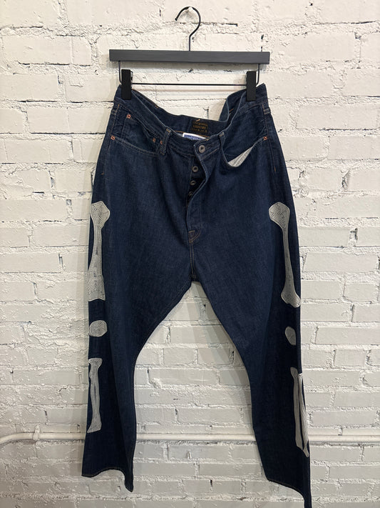 Kapital Bone Blue Denim - 36