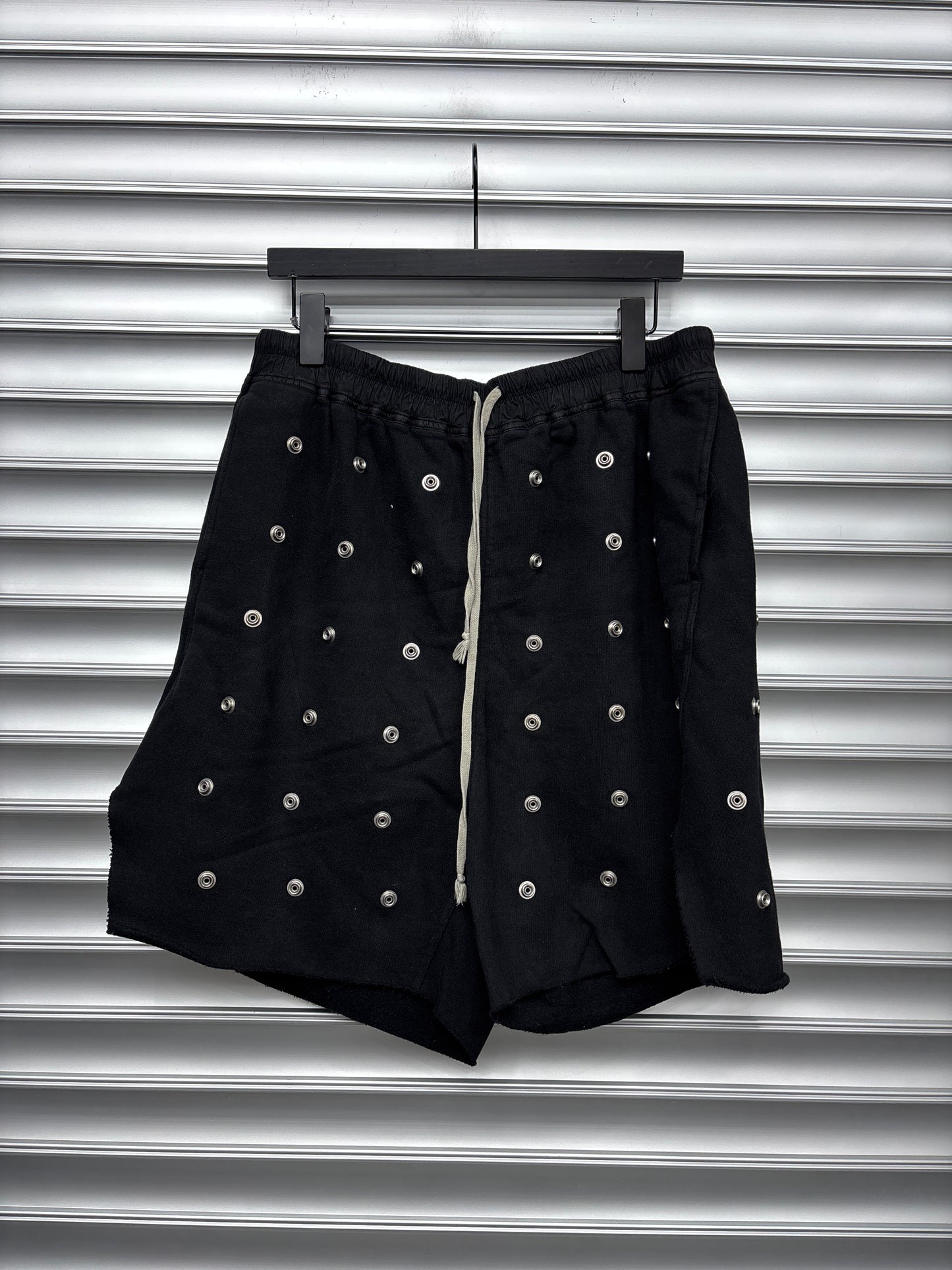 Rick Owens Black Button Shorts - M**