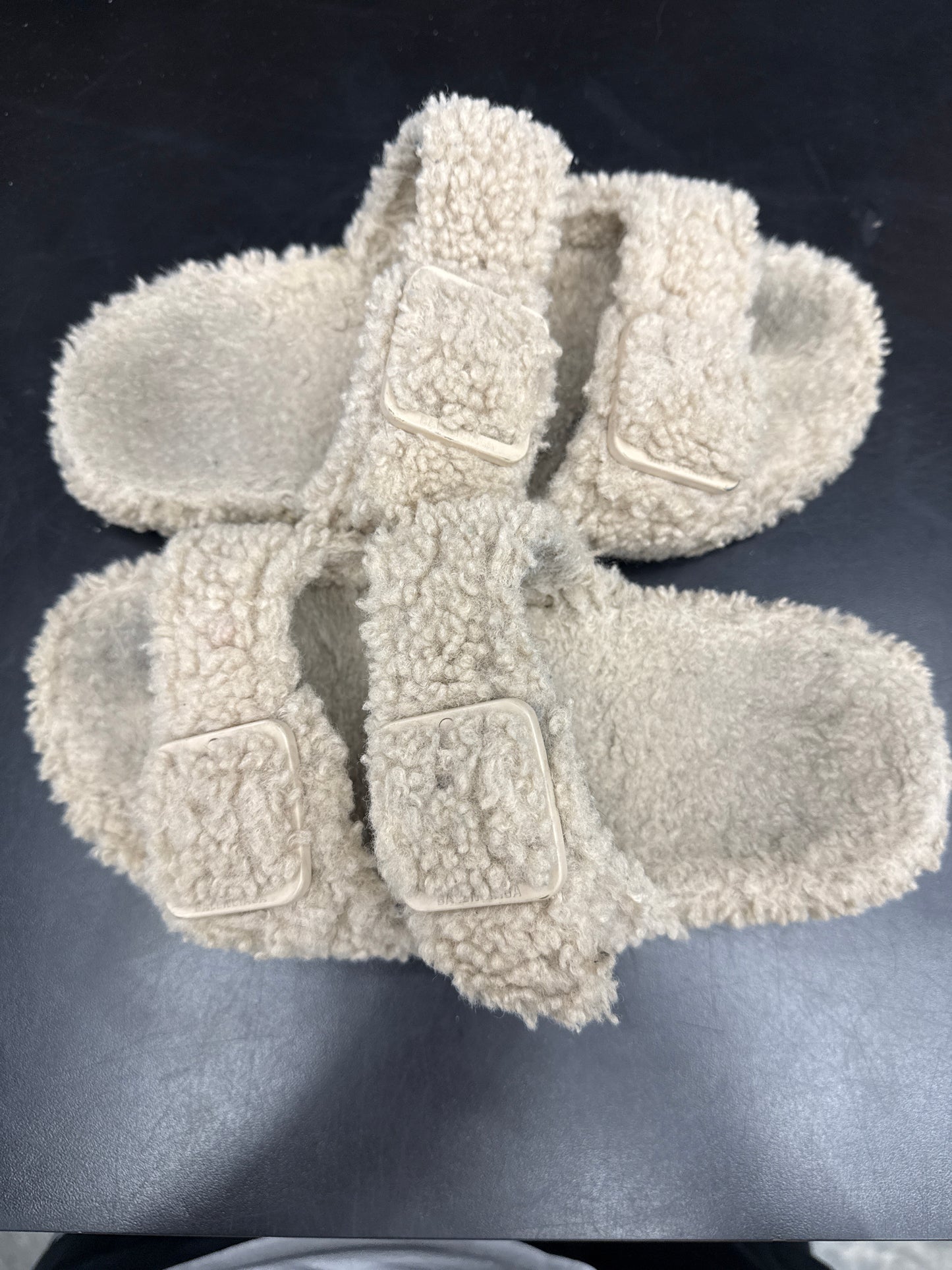 Balenciaga Fur Birkenstocks (U) - 43(10) (NB)