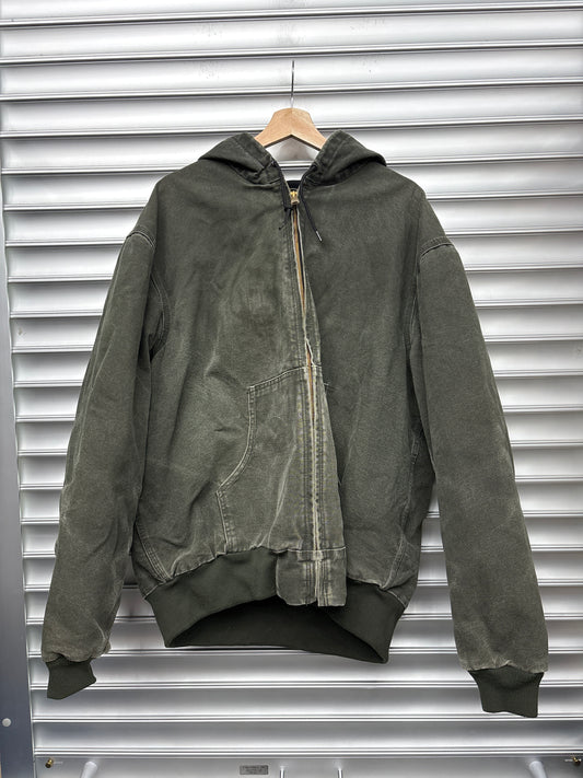 Vintage Carhartt Green Hooded Jacket - XXL**