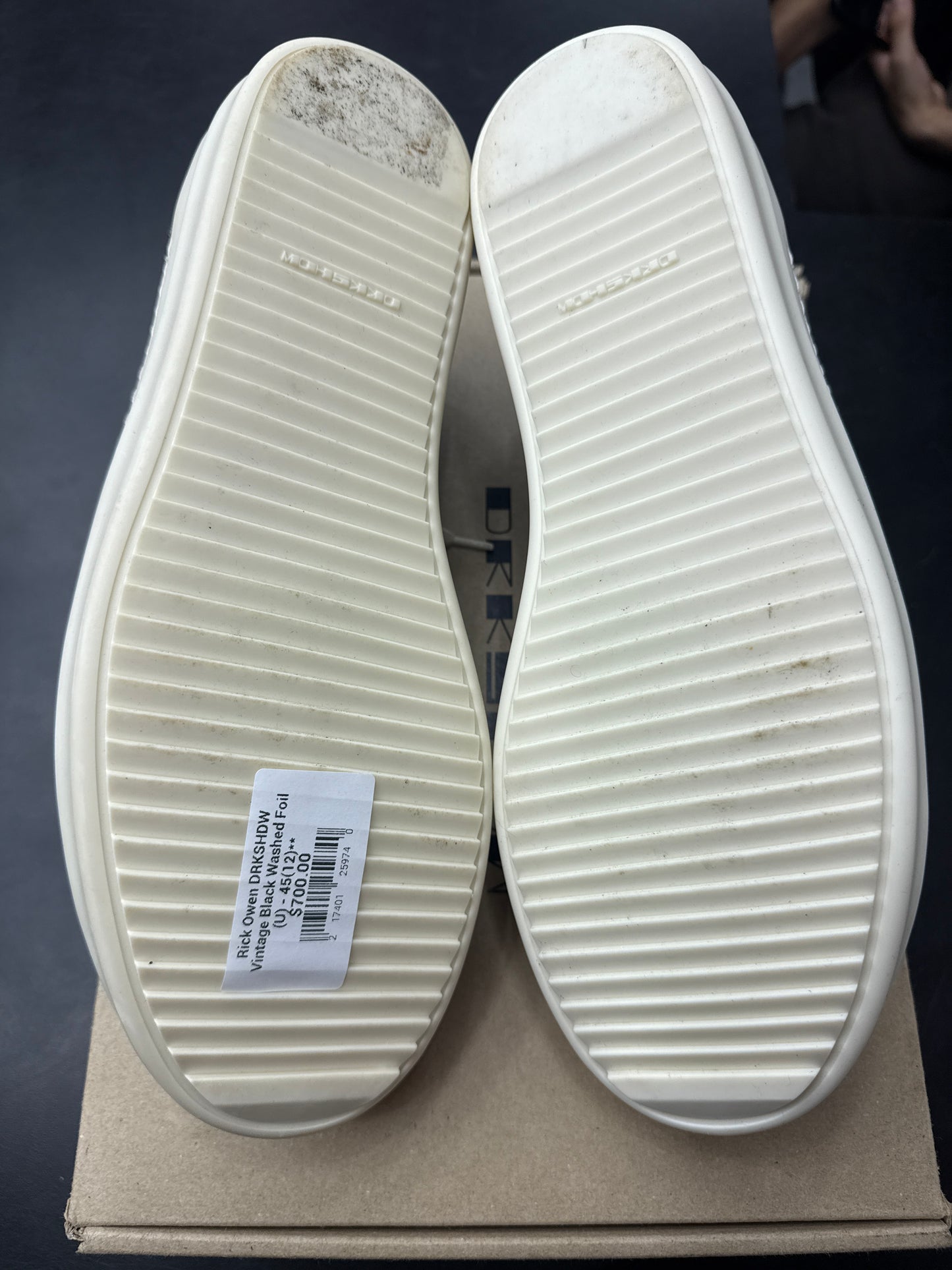 Rick Owen DRKSHDW Vintage Black Washed Foil (U) - 45(12)**