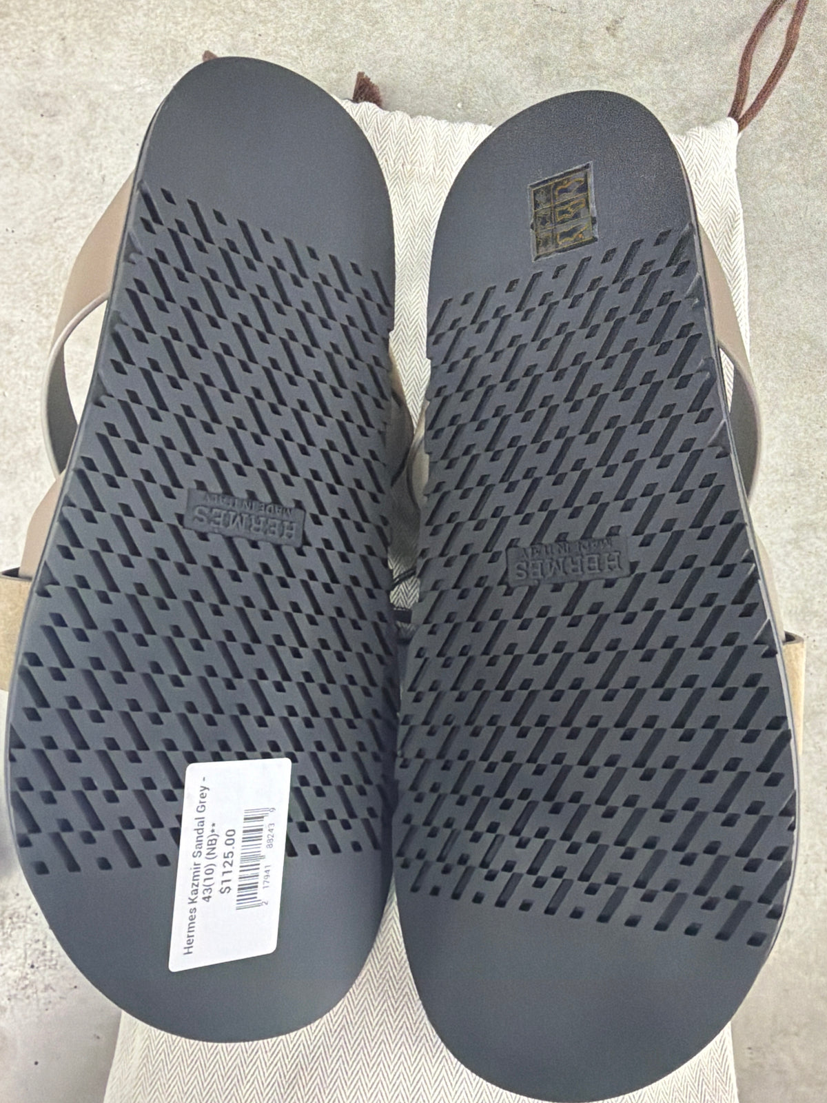Hermes Kazmir Sandal Grey - 43(10) (NB)**